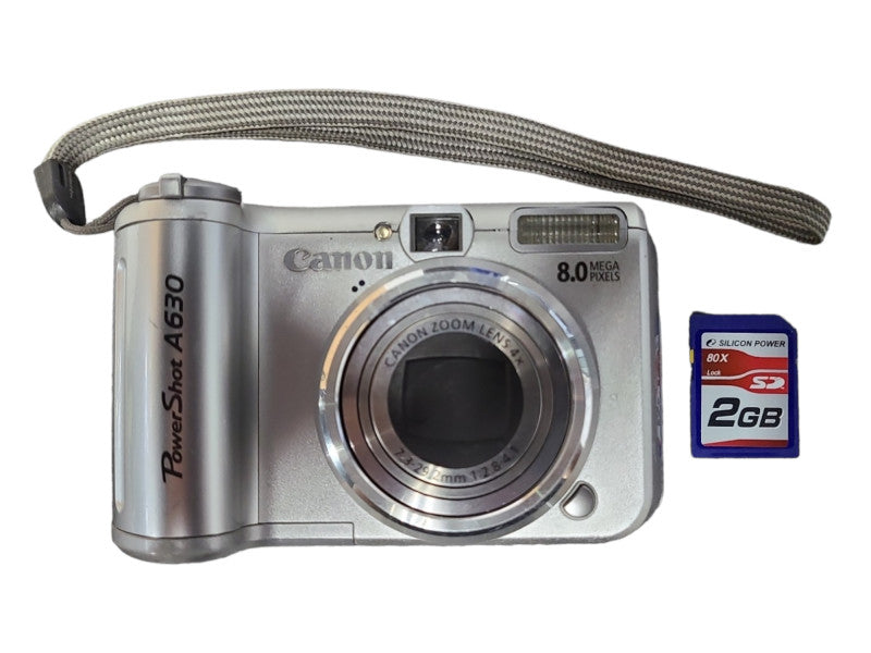 Canon PowerShot A630 8.0MP Digital Camera w/ 2GB SD Card, Tested & Working