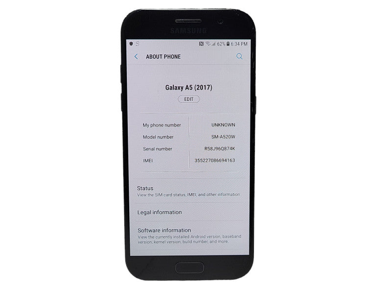 Samsung Galaxy A5 2017 32GB SM-A520W READ $