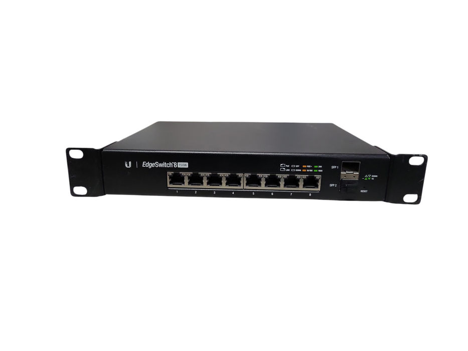 Ubiquiti EdgeSwitch 8 - 8-Port Gigabit PoE+ Switch with 2 SFP - ES-8-150W