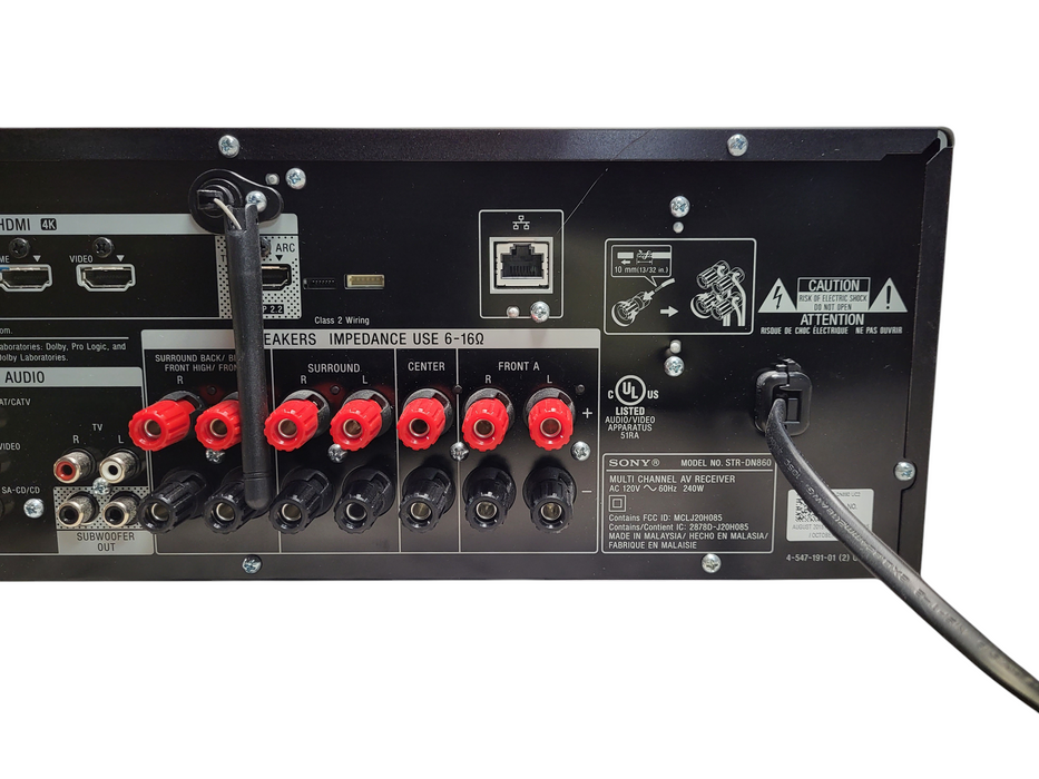 Sony STR-DN860 7.2 Channel AV Receiver Bluetooth 4K HDMI Hi-Res Audio No Remote