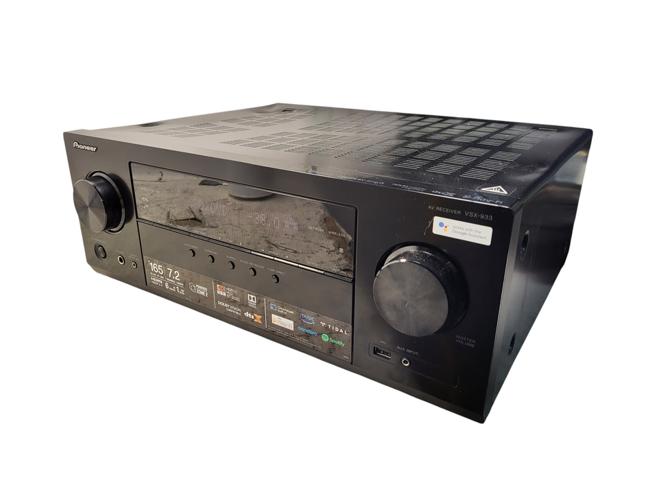 Pioneer VSX-933 7.2 Dolby ATMOS home theater receiver HDCP 2.2 No remote