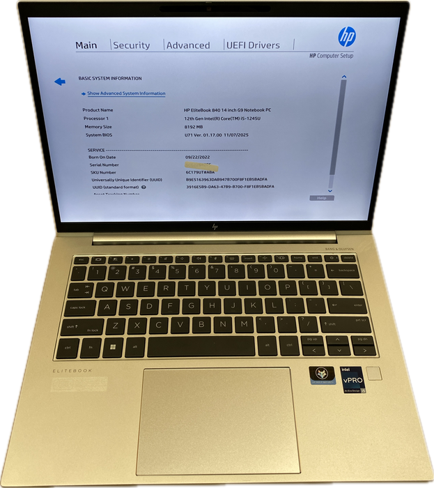 HP EliteBook 840 14 G9 i5-1245U 8GB RAM Bad Keyboard For Parts Or Repair READ!