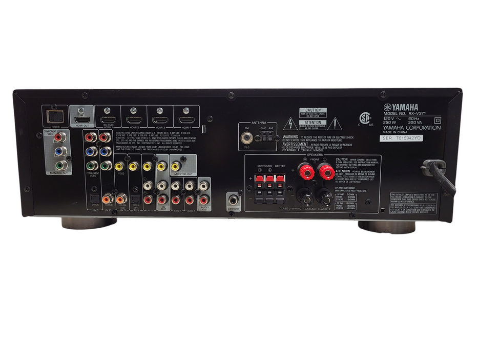 Yamaha RX-V371 5.1 HDMI Home Theater Surround Sound Receiver Stereo No remote