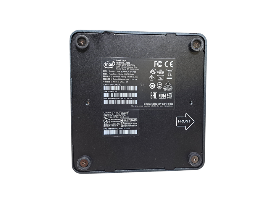 Intel NUC7i7DNK Mini PC | Intel Core i7-8650U @1.90GHz, 16GB DDR4, 256GB NVMe