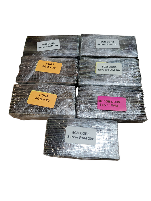 Lot of 140x, Assorted 8GB DDR3 Server RAM