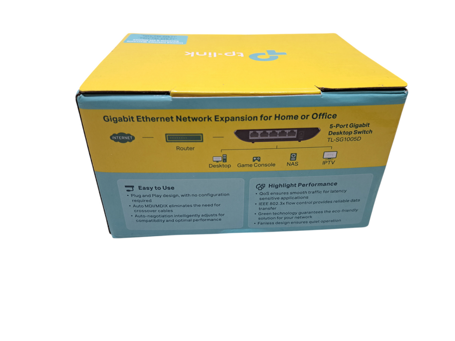 TP-Link TL-SG1005D | 5-Port Gigabit Desktop Switch (Open Box)