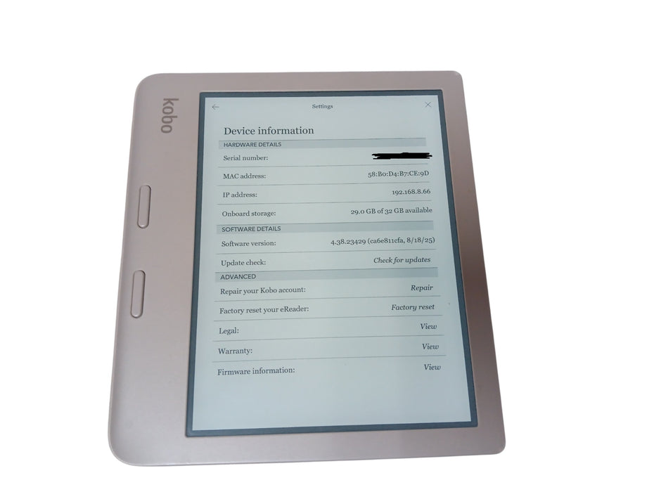 Kobo Libra 2 - 32GB - White [N418]