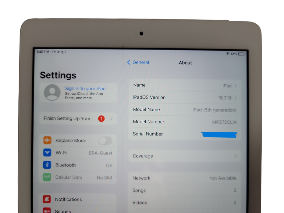 Apple iPad 5th gen - 128GB - Silver [A1823 | B]