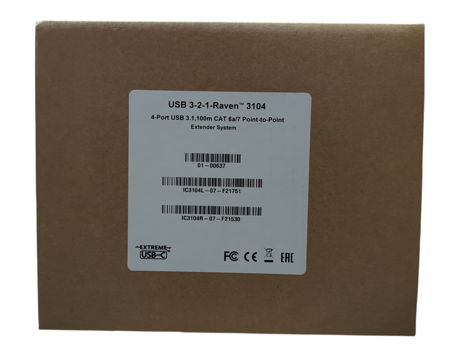 Extreme usb 4-Port USB 3-2-1 Raven 3104 CAT6a/7 PTP Extender System