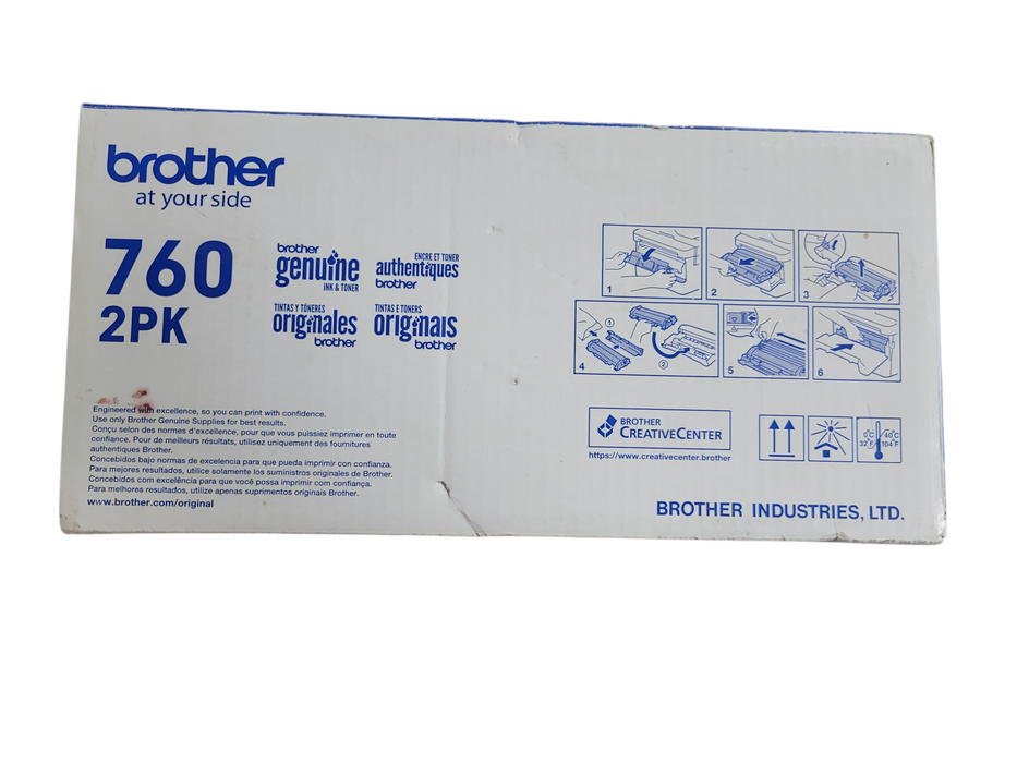 Brother TN760 2PK Toner Genuine