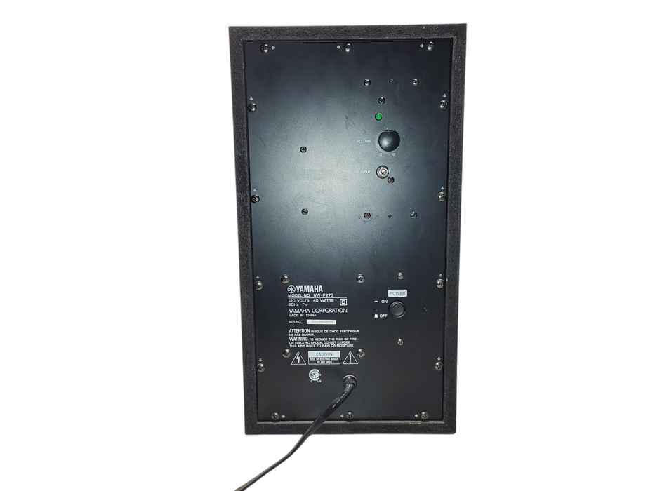 Yamaha SW- P270 Powered Subwoofer Speaker 40w 100w Dynamic Power Black