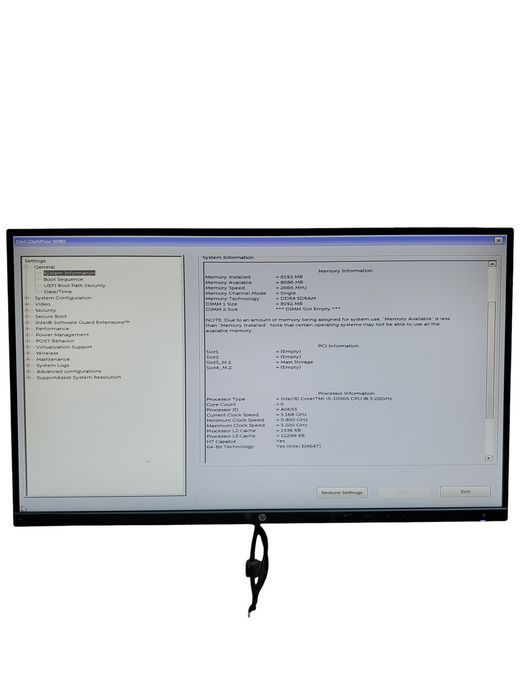 Dell OptiPlex 3080 SFF I5-10505 @ 3.2GHz 8GB RAM DDR4 NO-HDD/SSD