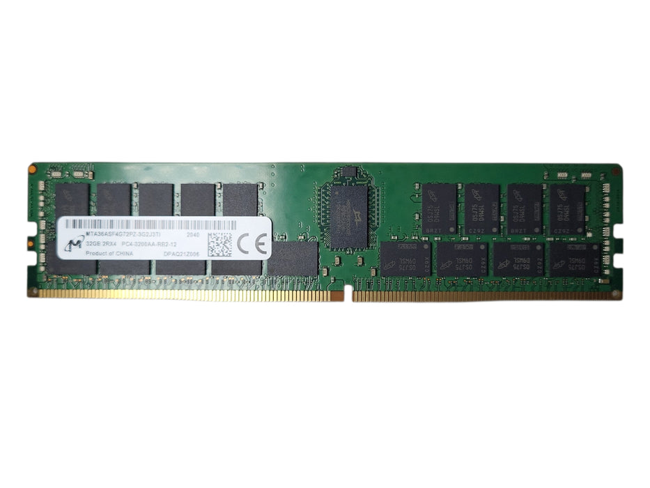 Lot of 8x MICRON MTA36ASF4G72PZ-3G2J3 32GB 2Rx4 PC4-3200-RB2, Server Memory