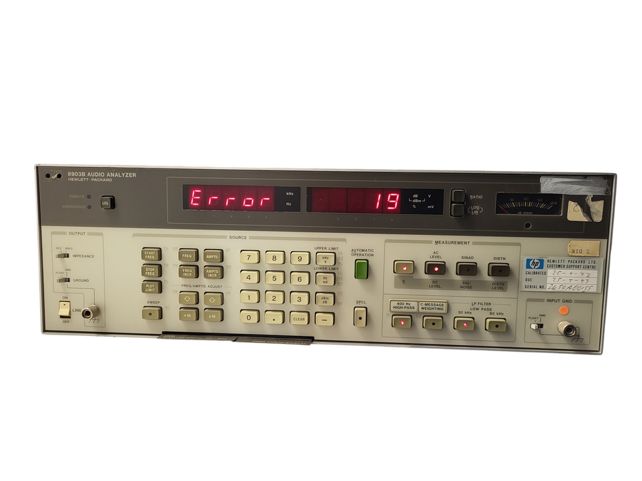 HP Hewlett Packard 8903B Audio Analyzer READ