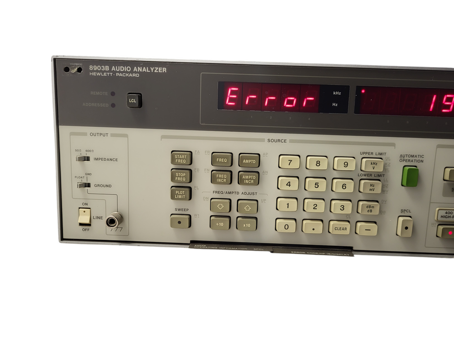 HP Hewlett Packard 8903B Audio Analyzer READ