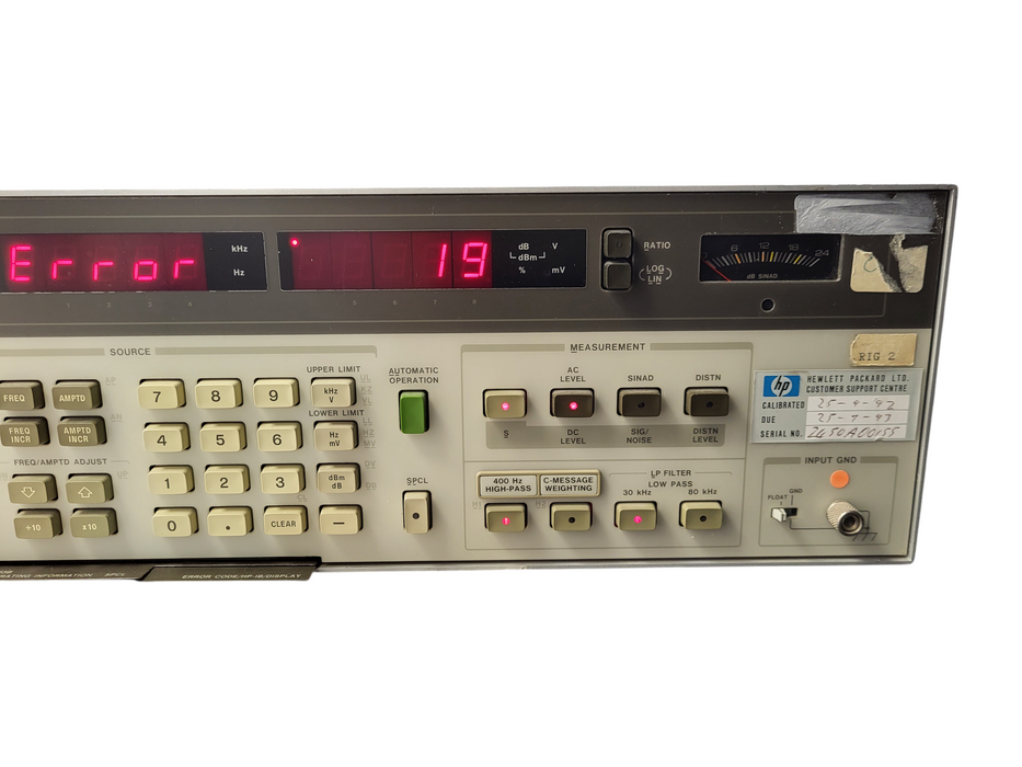 HP Hewlett Packard 8903B Audio Analyzer READ