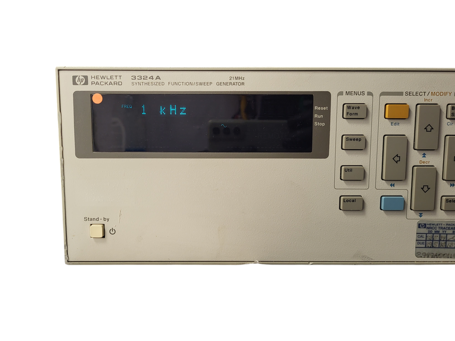 KEYSIGHT AGILENT HP 3324A Synthesizer/Function Sweep Generator 21MHz