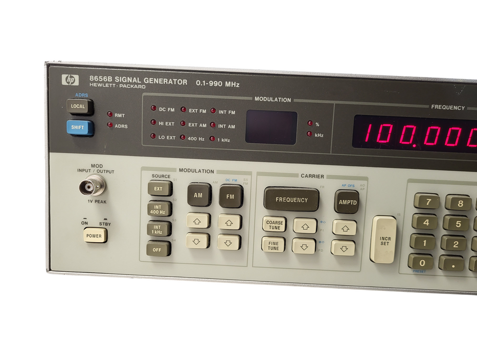HP Hewlett Packard 8656B Signal Generator 0.1 - 990 MHz RF Synthesized Source