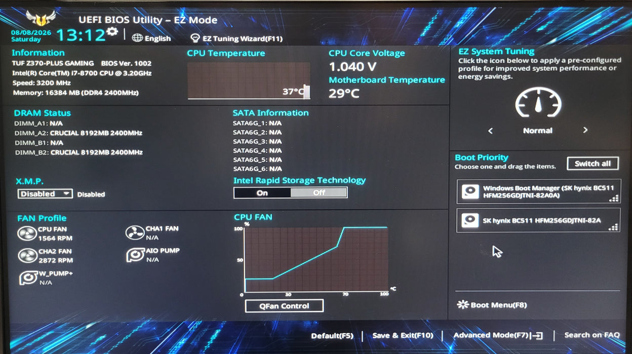 Custom PC/ TUF Z370-PLUS | i7-8700 @3.20GHz 16GB DDR4 256GB NVMe | READ!!