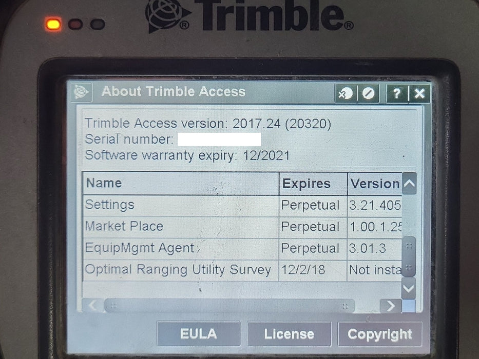 Trimble TSC3 Field Controller w/ Access 2017.24, no Keypad