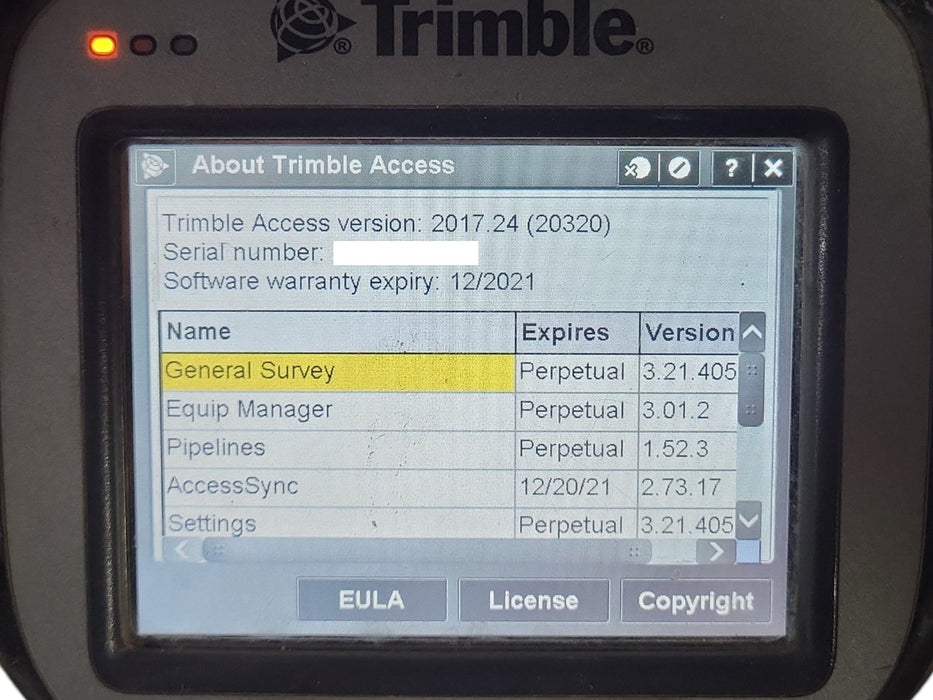 Trimble TSC3 Field Controller w/ Access 2017.24, no Keypad