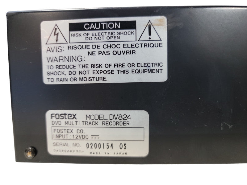 Fostex DV824 8x Track Rackmount DVD Recorder