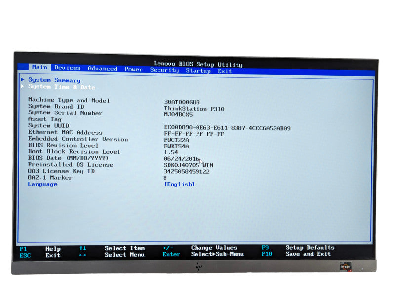 Lenovo ThinkStation P310 Intel Xeon E3-1245 v5 @ 3.50GHz, 8GB RAM  Q-