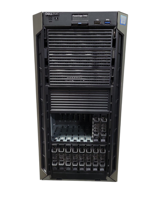 Dell PE T440, 2x Xeon Silver 4110 2.10GHz 96GB DDR4 PERC H730P 2x PSU, 16x 2.5"