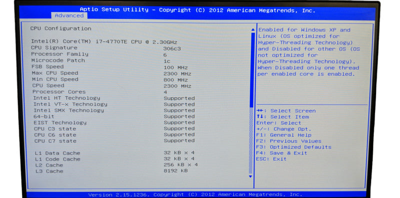 Axiomtek IPC932 Embedded PC i7-4770TE, 16GB RAM, NO HDD Q