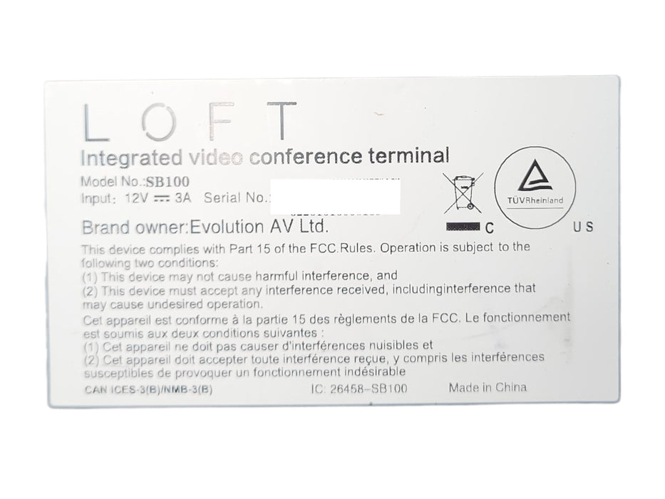 LOFT Tech SB100 Video Sound Bar - 4K Camera, Speakers & Mic All-in-One, READ