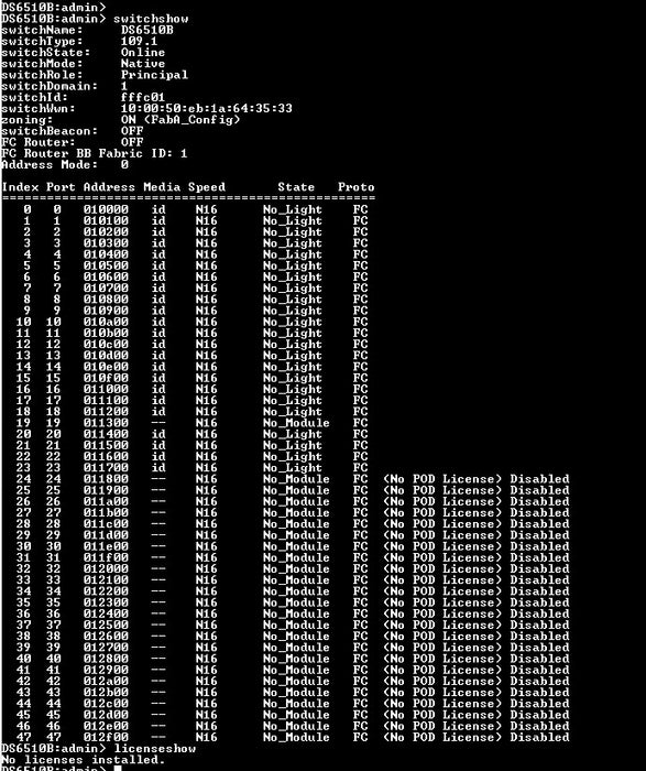 Brocade EMC 6510 48-Port (24 Active) 16Gb FC EM-6510-24-16G-R, 23 x SFP, 2x PSU