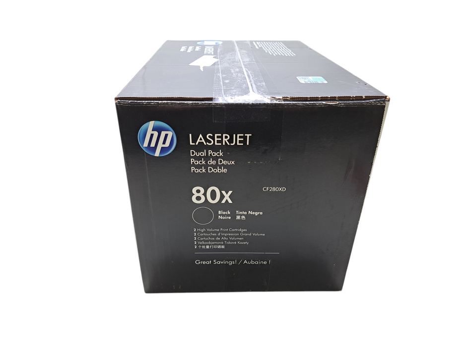HP 80X Dual Black Toner CF280XD - LaserJet Pro 200 M401, 400 M425 (Open Box)