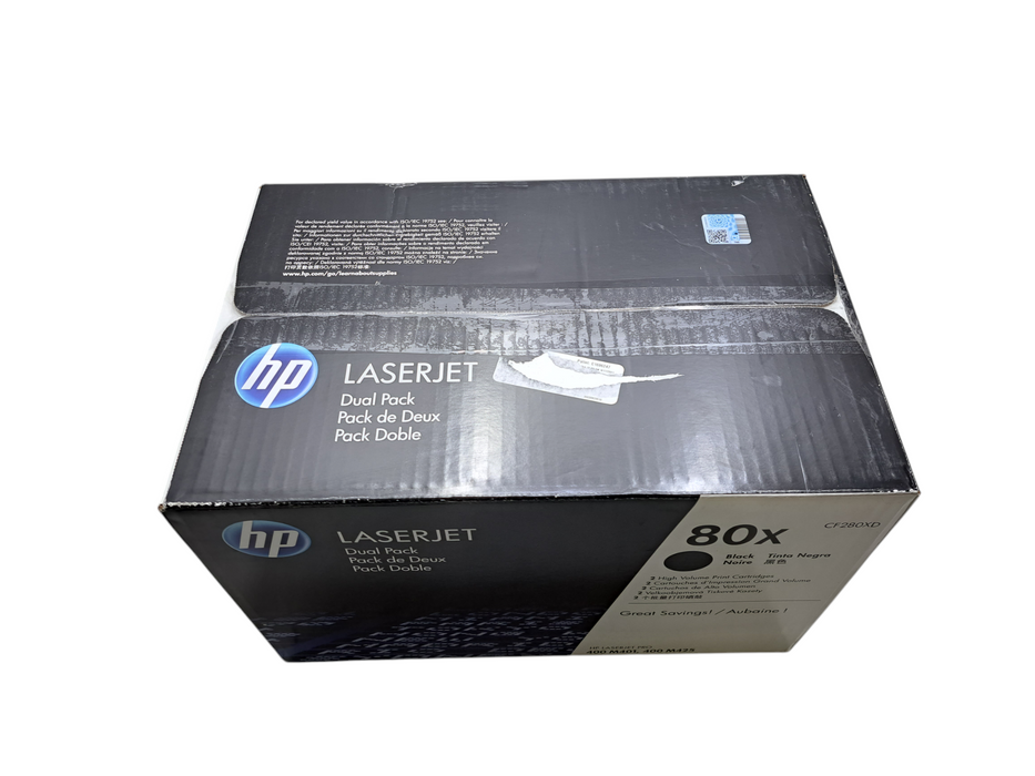 HP 80X Dual Black Toner CF280XD - LaserJet Pro 200 M401, 400 M425 (Open Box)