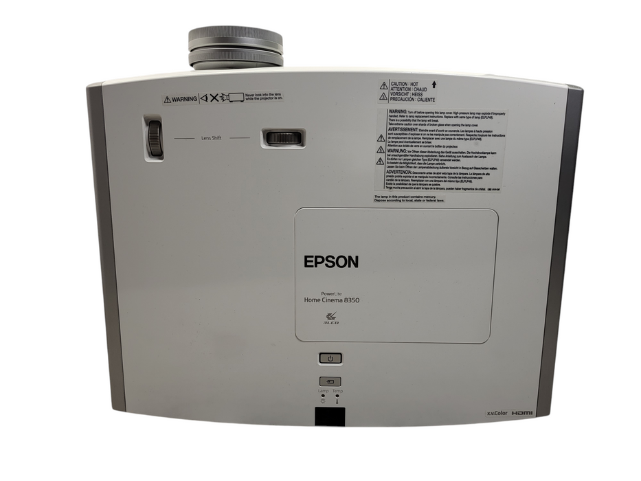 Epson PowerLite Home Cinema 8350 Full HD 3LCD Projector No Remote READ