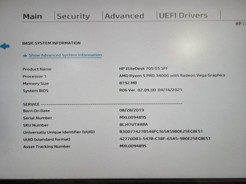 HP EliteDesk 705 G5 SFF Ryzen 5 Pro 3400G 8GB RAM 512GB NVMe !