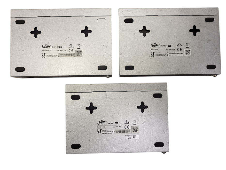 Lot of 3x Ubiquiti UniFi US-8-60W 8-Port Gigabit PoE Switch *READ*