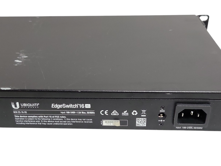 Ubiquiti EdgeSwitch 16 XG ES-16-XG 16-Port 10G Managed Switch SFP+ w/ RACK EARS