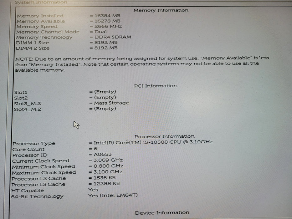 Dell OptiPlex 5080 | i5-10500 @3.10 GHz 16GB DDR4 256GB NVMe