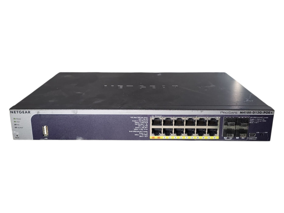 Netgear ProSAFE 12-Port Gigabit L2+ Desktop Managed Switch M4100-D12G
