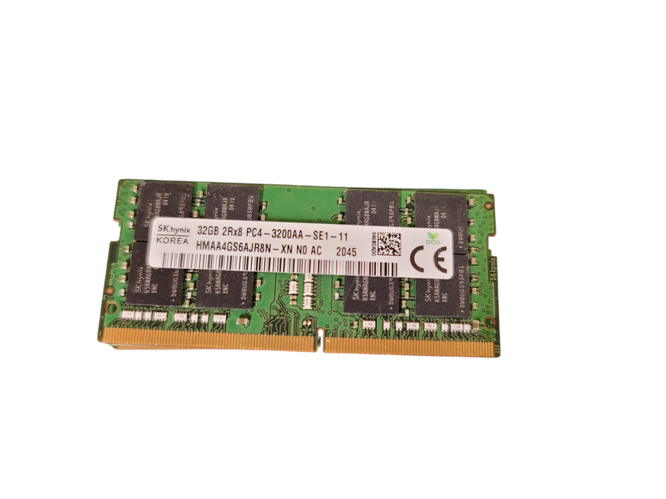 32GB Laptop RAM SODIMM 2Rx8 PC4 3200AA-SE1-11 SKHynix HMAA4GS6AJR8N