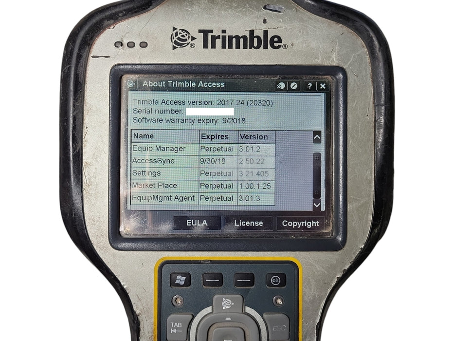 Trimble TSC3 Field Controller w/ Access 2017.24(20320), GS, Equip Manager