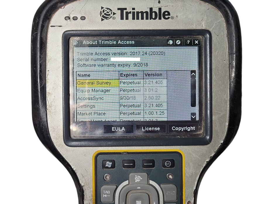 Trimble TSC3 Field Controller w/ Access 2017.24(20320), GS, Equip Manager