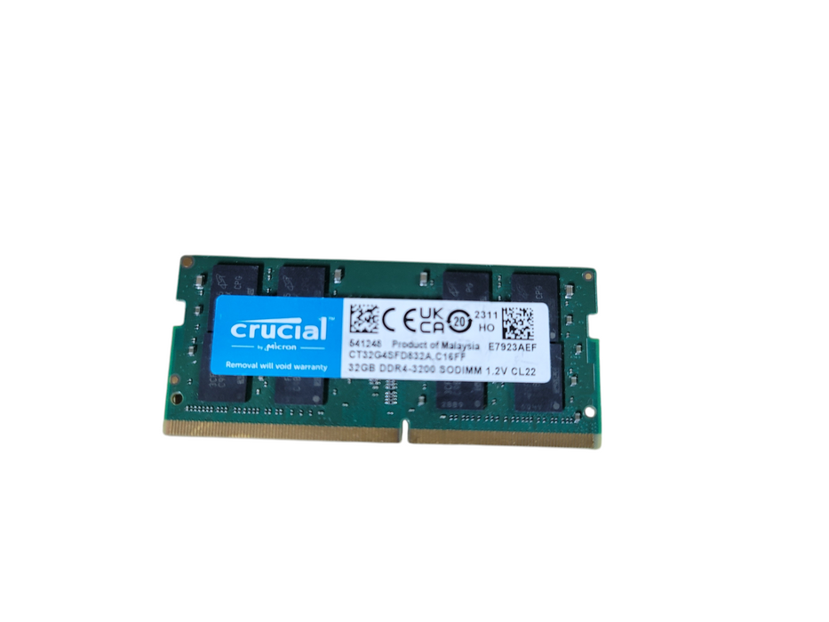 32GB DDR4 Laptop RAM Crucial by Micron 3200 SODIMM