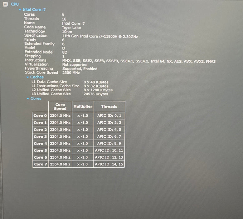 Dell XPS 15 9510 i7-11800H RTX 3050 4GB GPU 16GB 256SSD No Power Adapter READ!