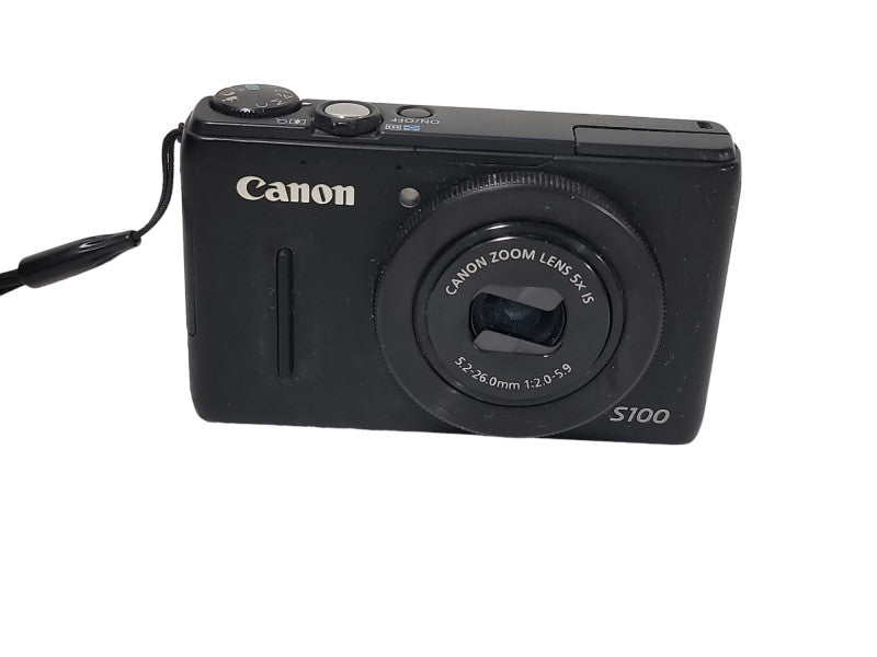 Canon PowerShot S100 12.1MP Digital Camera Black PC 1675| No Batteries