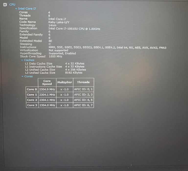 Lenovo ThinkPad P15s i7-10610U 1.80GHz QUADRO P520 2GB GPU 16GB RAM 256GB SSD