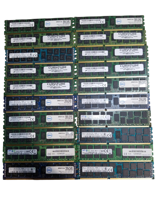 Lot of 70x, Assorted 16GB DDR3 Server RAM