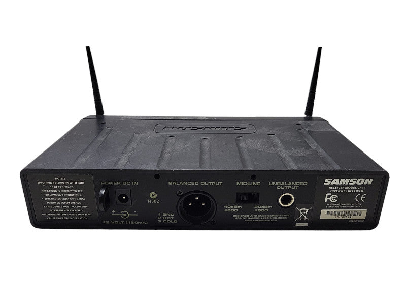 Samson CR77 U6 UHF True Diversity Receiver For Wireless Mic READ $