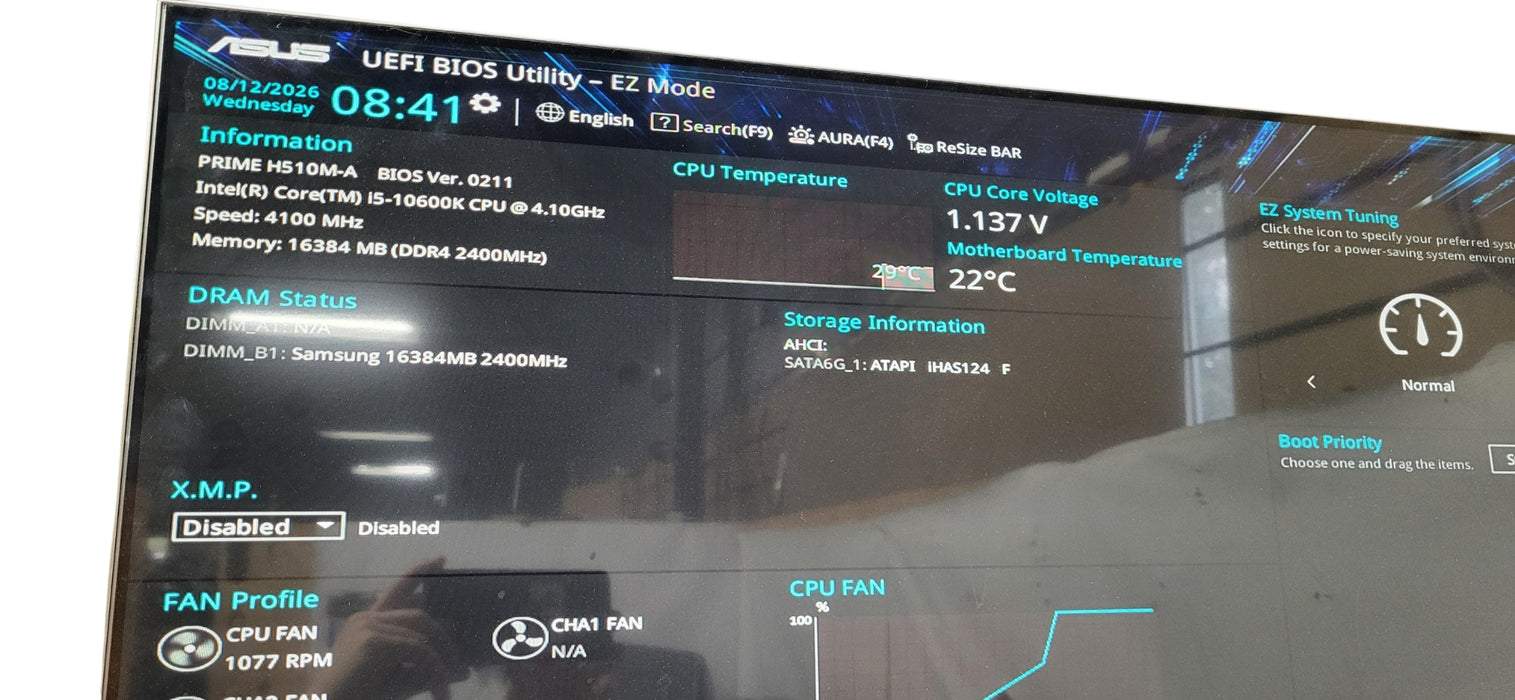 Custom Desktop PC  PRIME H510M-A i5-10600K CPU |16GB DDR4 | NO HDD