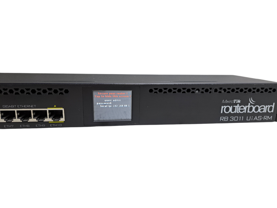 MikroTik RB3011UiAS-RM 10-Port Rack Mountable Gigabit Ethernet Router